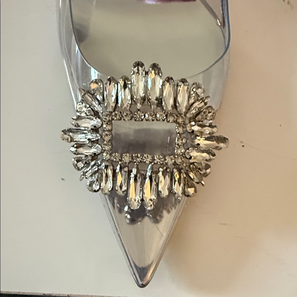 Good American clear & silver Transparent Heels - Picture 4 of 5